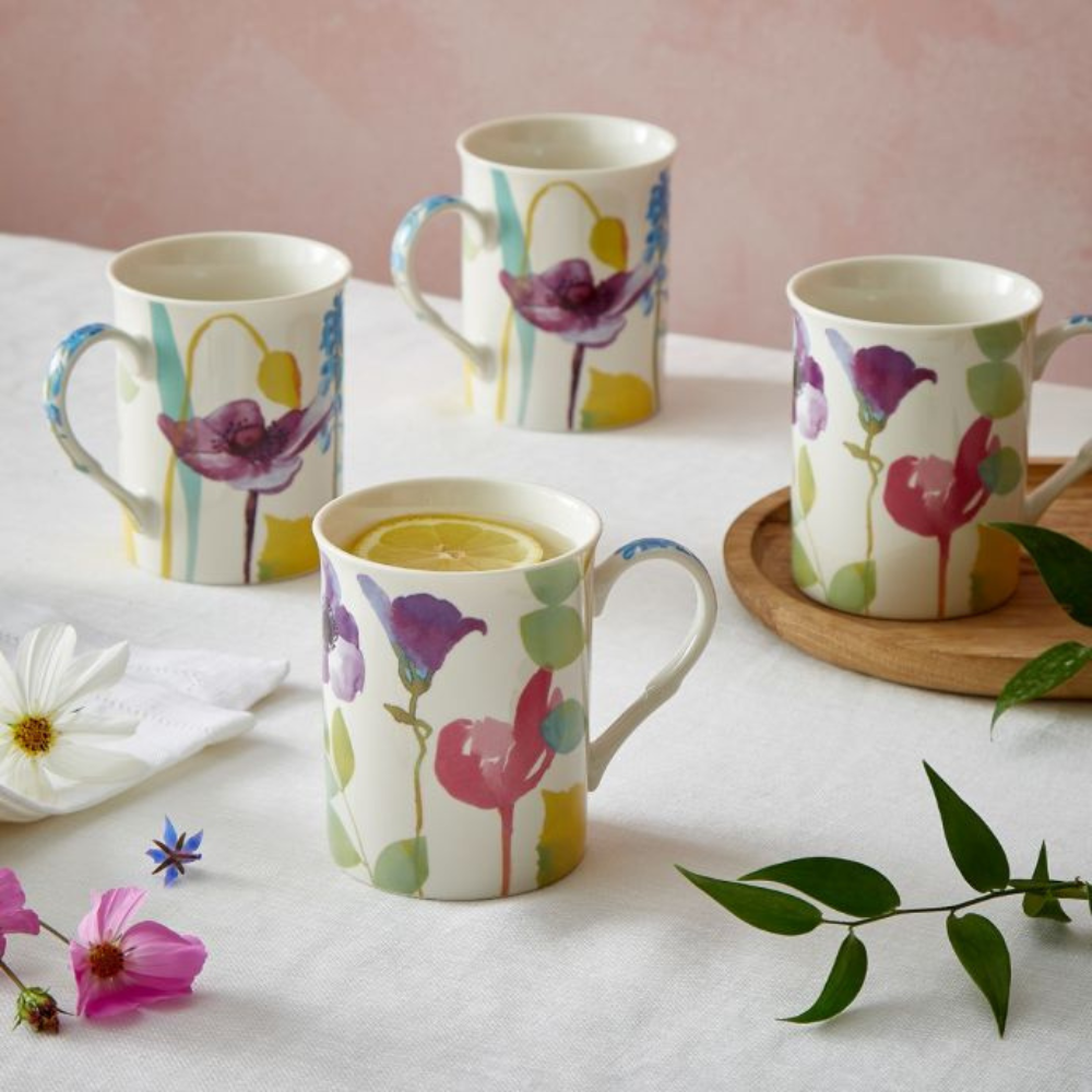 Water Garden Set of 4 Mugs