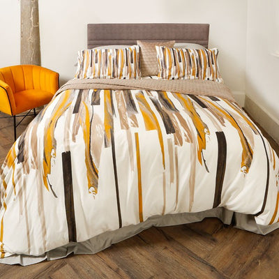 Brushstrokes Duvet Set, Ochre