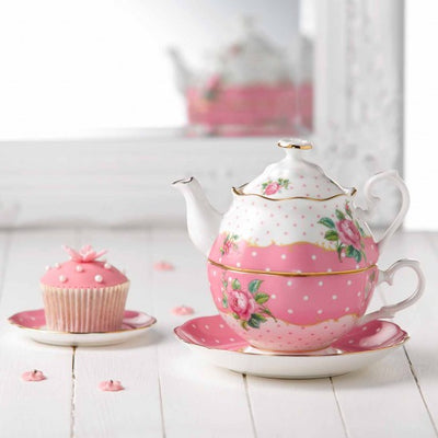 Cheeky Pink Vinatge Tea for One