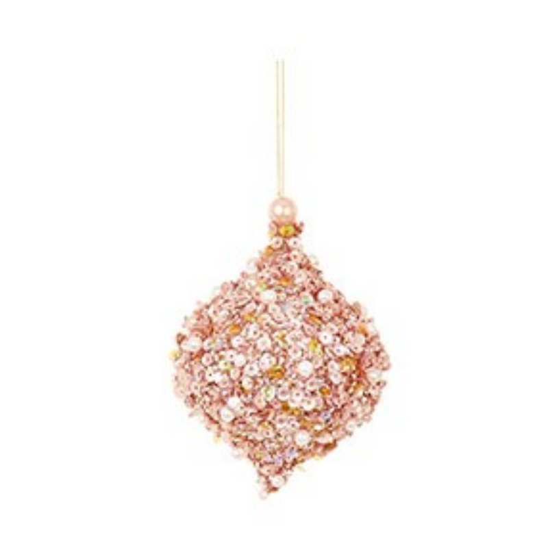 Glitter Pearl & Sequins Decorations, Pink