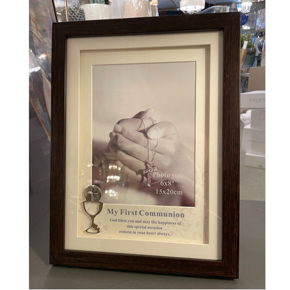 First Communion Brown Frame