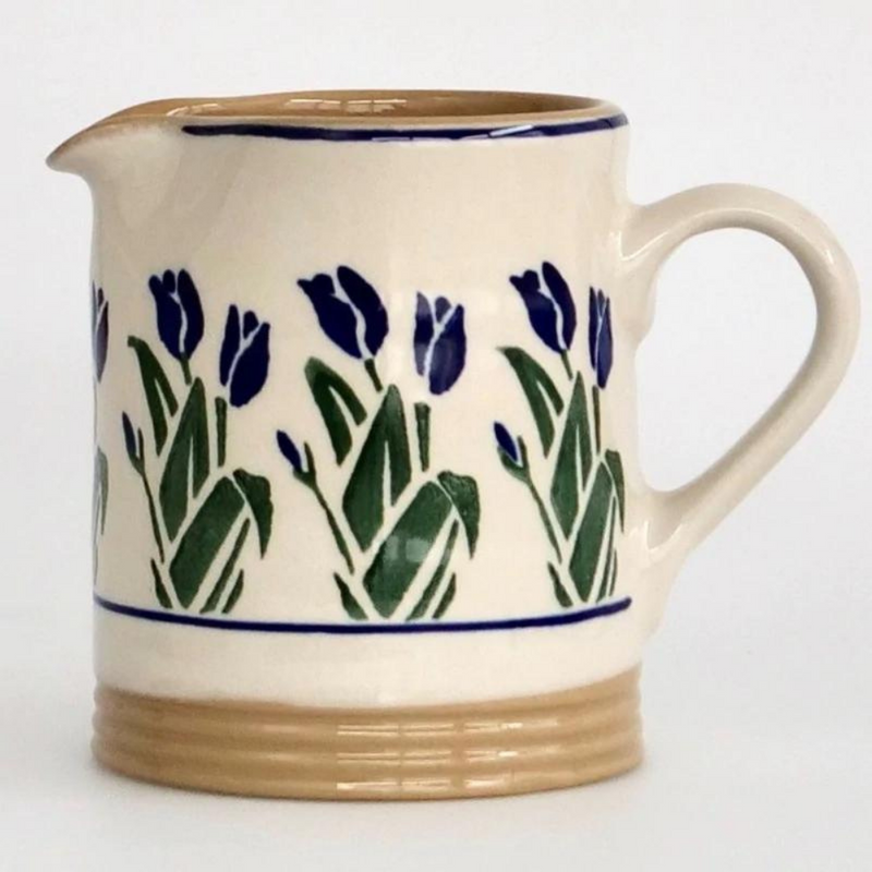 Small Cylinder Jug Blue Blooms