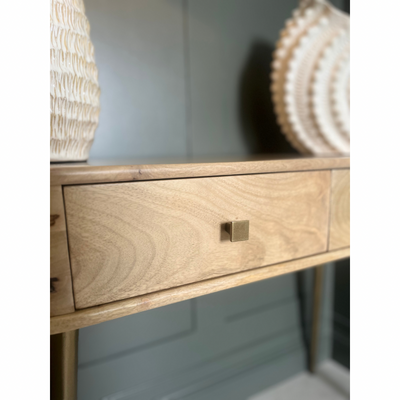 Console Table Two Drawer - Mango Wood