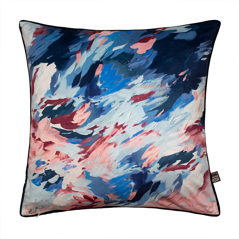 Cruz 45x45cm Cushion, Navy/Pink