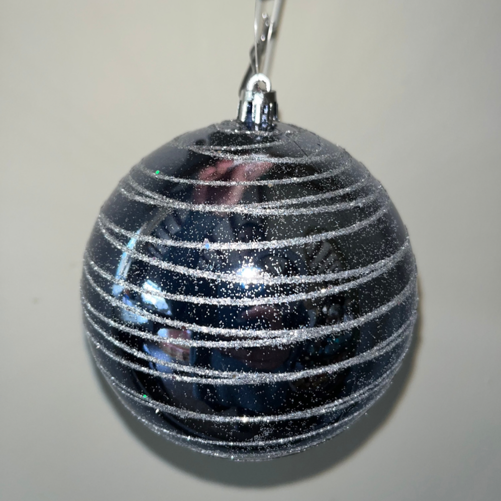 Horizontal Lines Christmas Bauble