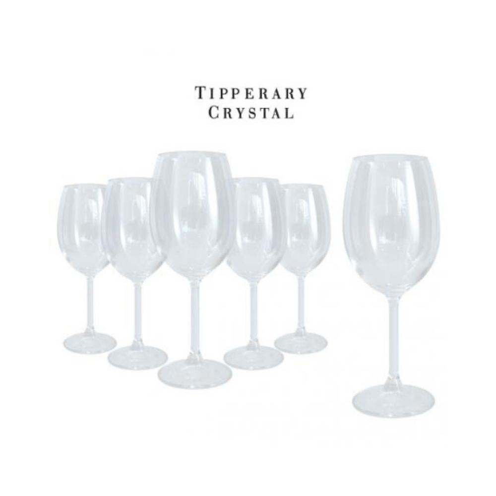 Tipperary Crystal 6 450ml wine glasses