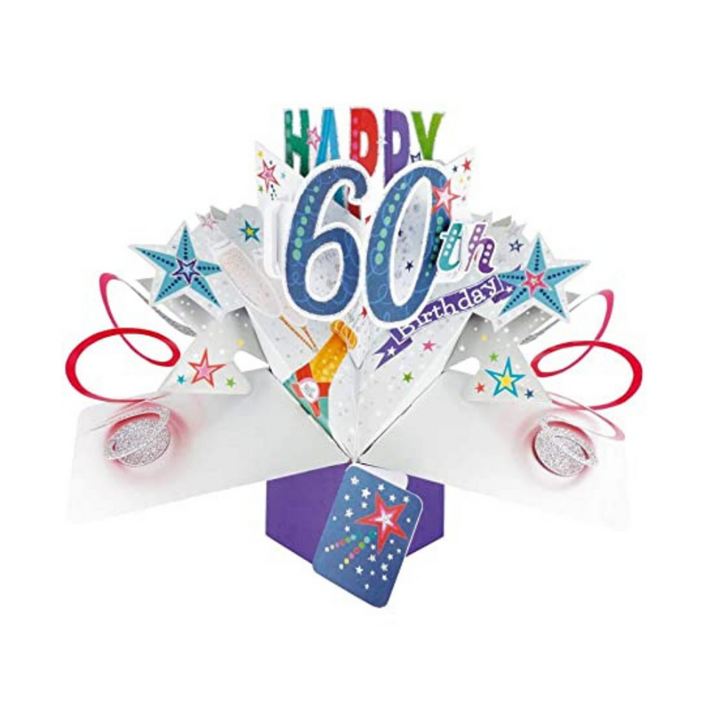 60th Birthday 3D Pop Up Card