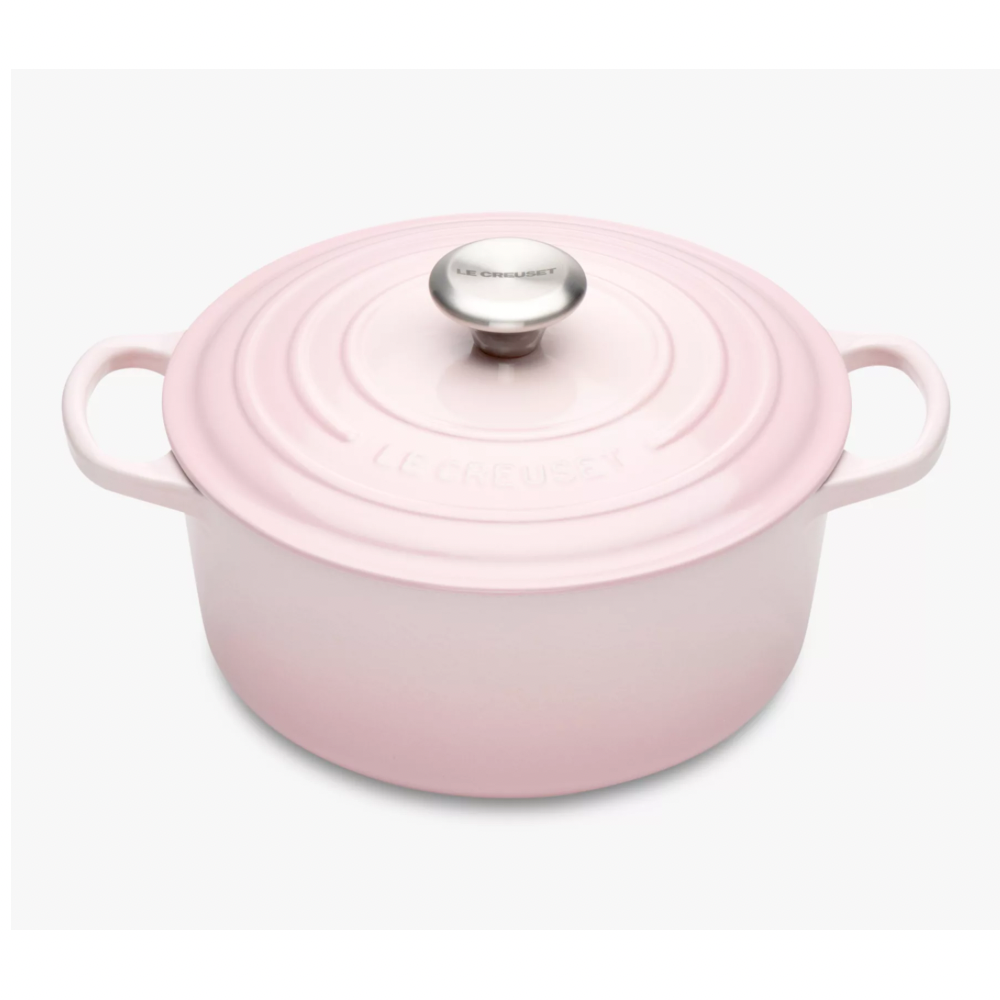 Le Creuset Signature Round Cast Iron 22cm SHELL PINK New