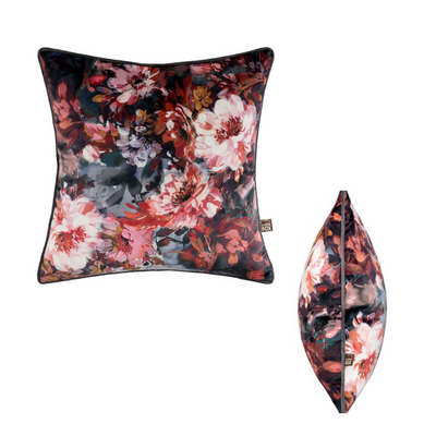 Alexis Cushion Charcoal / Rust