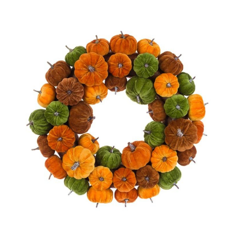 Orange Pumpkin Wreath, 43CM