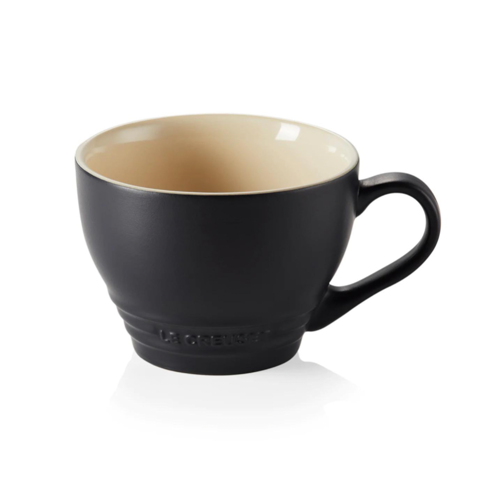 Stoneware Giant Cappuccino Cup - Satin Black