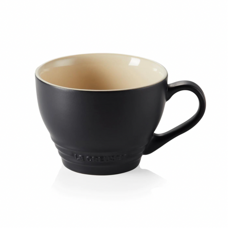 Stoneware Giant Cappuccino Cup - Satin Black