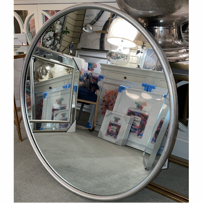 Silver Wall Mirror Round