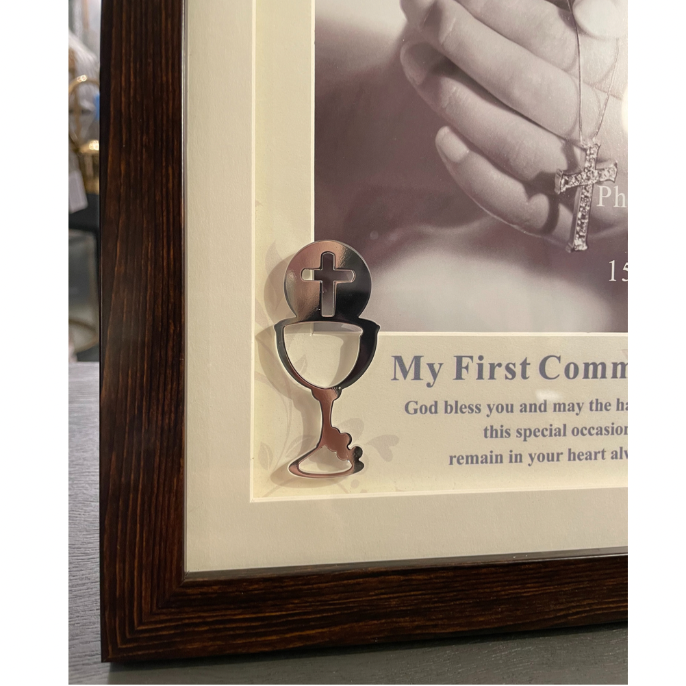 First Communion Brown Frame