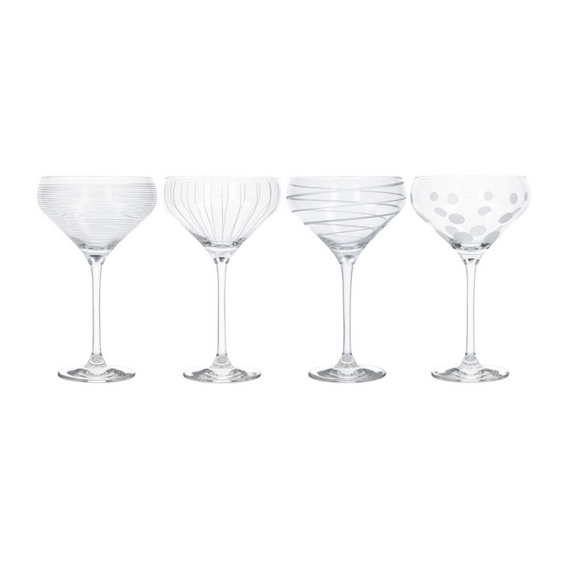 Cheers Champagne Saucers - Set of 4