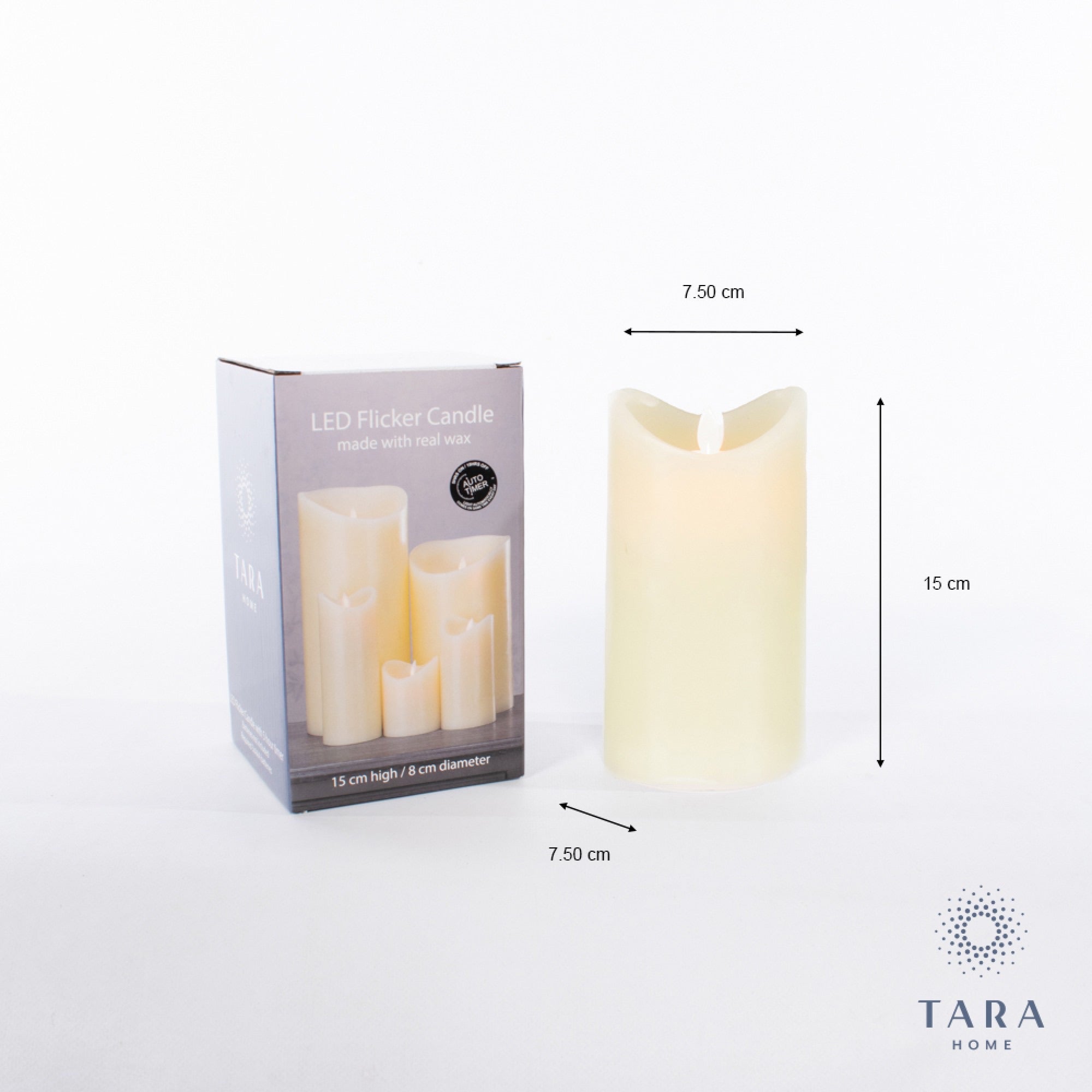 LED Flicker Candle 15CM