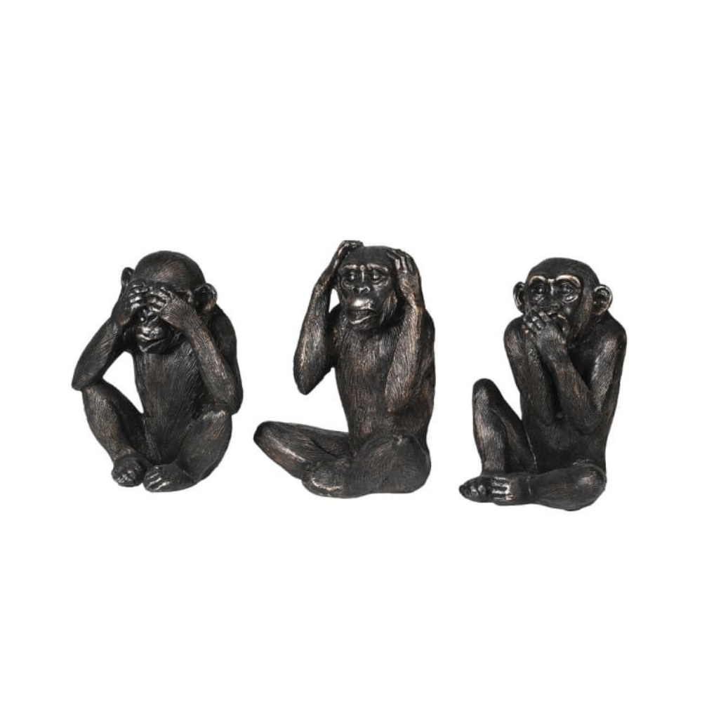 Set of 3 'No Evil' Monkeys