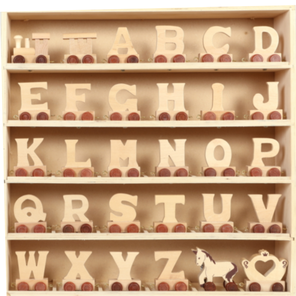 Wooden Alphabet Train Letters & Tracks