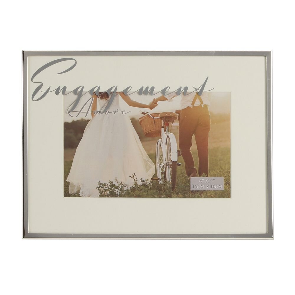 6" X 4" - Amore Silverplated Engagement Frame